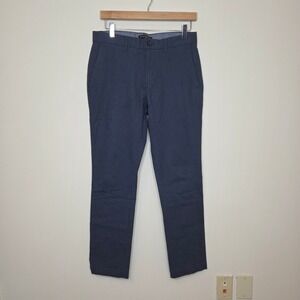 Banana Republic Slim Fit Chinos Navy Blue Micro Stripe Pants Mens 30x30 Stretch